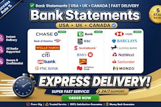 bank statements and financial documents for loan approval