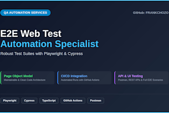 automate e2e web testing using playwright, cypress and github actions