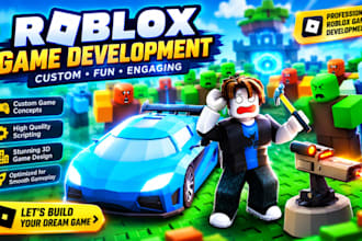 handle custom roblox scripting, roblox game develop, obby, simulator, ui design