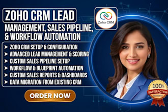 setup zoho crm lead management sales pipeline workflow automation