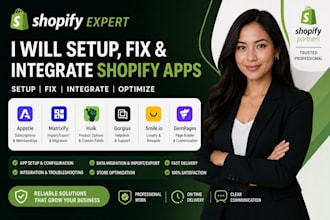 setup fix appstle matrixify hulk gorgias helpdesk smile io gempages shopify app