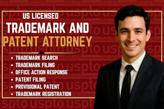 do US trademark registration and patent filing as a licensed attorney