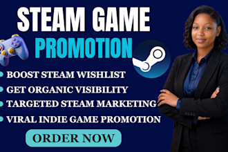 steam game promotion, boost steam wishlist, steam game marketing