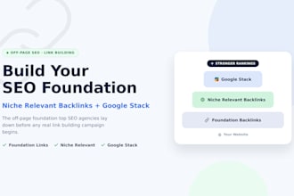 build foundation and niche relevant backlinks with google stack
