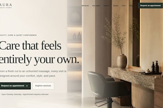 create a professional beauty salon or spa website