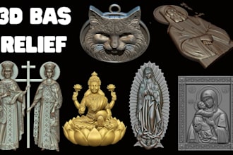 sculpt 3d bas relief coin medallion pendant cnc 3d printable stl design model