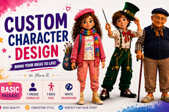 design a custom 3d character for children