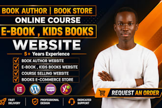 design an ebook website, author website, or book landing page