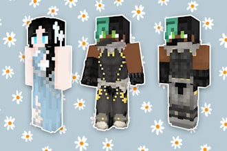 make a custom detailed minecraft skin for your character