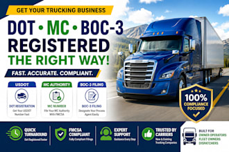handle fmcsa carrier authority usdot mc number and boc 3 compliance