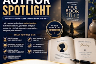 promote your book with a professional author spotlight