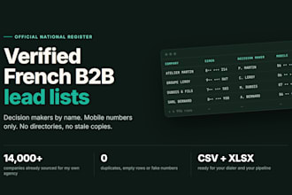 build a verified french b2b lead list