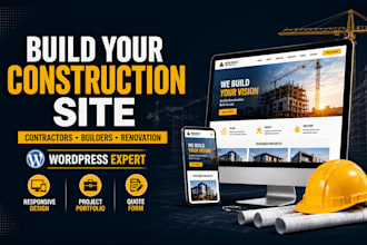 create a professional construction website in wordpress