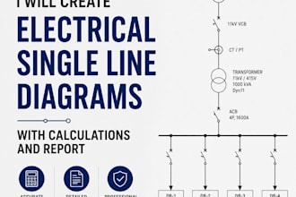 create electrical single line diagrams, calculations, report
