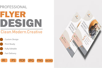 create a modern flyer design for your business, event or promotion