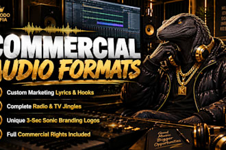 produce a professional commercial jingle and sonic logo for your brand