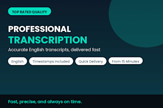 professionally transcribe your audio or video files