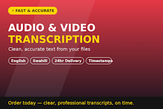 professionally transcribe your audio or video files