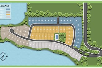 render site plan, plat map, subdivision and landscape plan