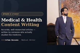 write medical content as a pharmd student