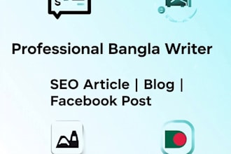 write SEO bangla articles,blog post and facebook content