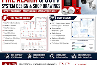 design fire alarm system, nfpa 72 shop drawings and riser diagram