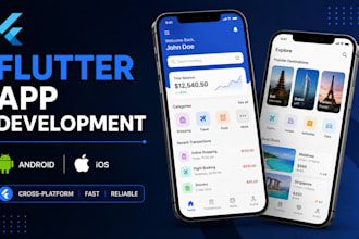 develop a flutter app for android and ios