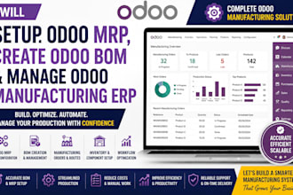 setup odoo mrp, create odoo bom and manage odoo manufacturing erp