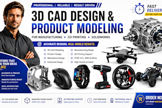 3d cad design mechanical industrial product design  cad model for manufacturing