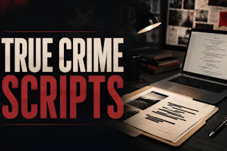 research and write engaging true crime scripts