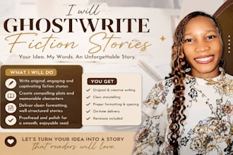 ghostwrite your fiction story, short story or novel