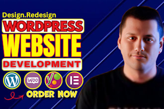 design and develop a wordpress website using elementor and woocommerce