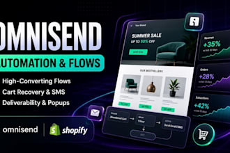 setup omnisend email marketing flows, automation for shopify