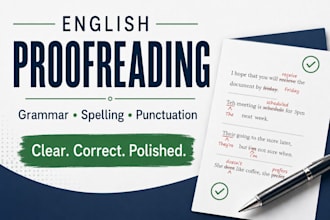 proofread your english writing for grammar, spelling, and punctuation