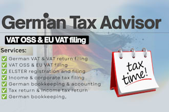 be your certified german tax advisor for vat, oss, elster and income tax filing