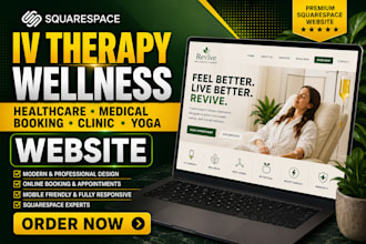 design squarespace iv therapy wellness healthcare medical booking clinic website
