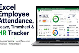 create excel employee attendance, leave, timesheet and HR management tracker