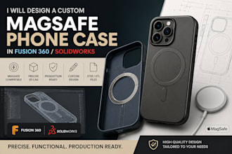 design manufacturable magsafe phone case in procreate and fusion 360