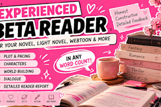 beta read your romance, manga, light novel or webtoon