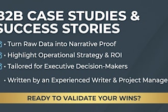 write b2b case studies and business success stories