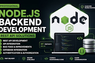 fix or develop your nodejs backend and rest API