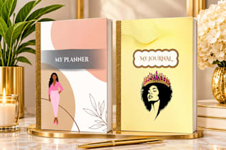 design digital journal, and daily planner covers