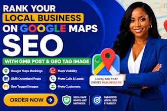 rank your local business on google maps SEO with gmb post and GEO tag image