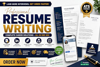 write ats resume, optimize linkedin, cover letter and career documents
