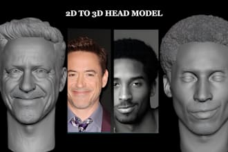 convert 2d character to 3d printable model stylised 3d model toy character stl