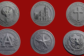 design 3d bas relief, medallion, coin and pendant stl for cnc and 3d printing