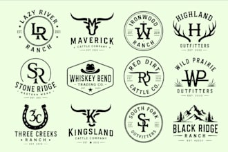 do vintage cattle brand western ranch cowboy texas logo and livestock branding