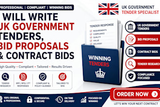 write UK government tenders bid proposals and contract bids