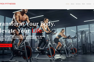 create a premium fitness coaching and gym landing page in wix