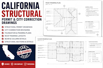 prepare california structural permit and city correction packages